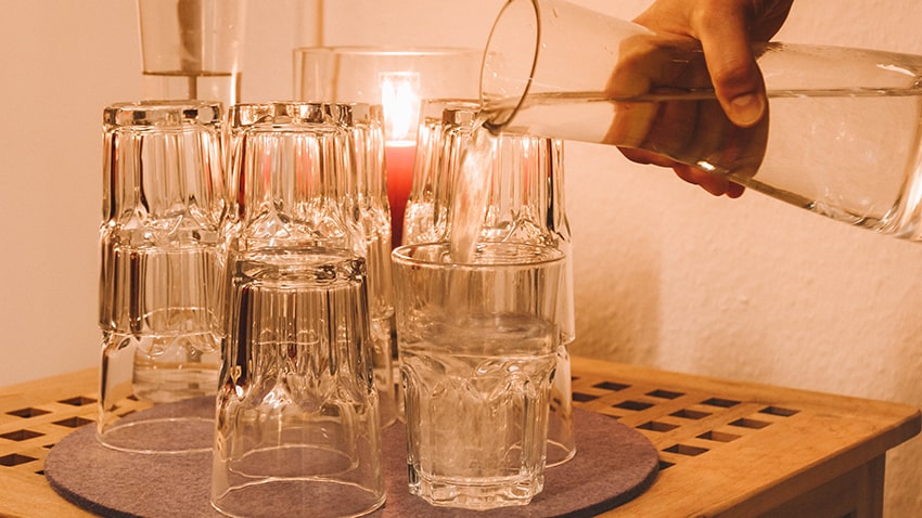 Wasser für den Yoga Workshop